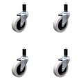 thumbnail image 1 of 3 Inch Thermoplastic Rubber Wheel 1-1/4 Inch Expanding Stem Caster Set of 4 SCC, 1 of 2