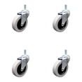 thumbnail image 1 of 3 Inch Thermoplastic Rubber Wheel 12mm Threaded Stem Caster Set of 4 SCC, 1 of 2