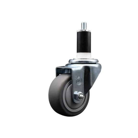 3 Inch Thermoplastic Rubber Wheel Swivel 1-3/8 Inch Expanding Stem Caster SCC