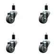 thumbnail image 1 of 3 Inch Thermoplastic Rubber Wheel Swivel 1-3/8 Inch Expanding Stem Caster Set, 1 of 2