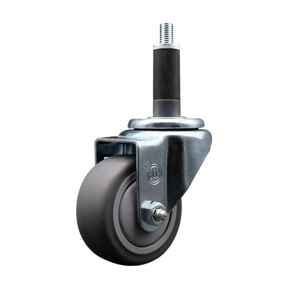 3 Inch Thermoplastic Rubber Wheel Swivel 1 Inch Expanding Stem Caster SCC