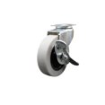 thumbnail image 1 of 3 Inch Thermoplastic Rubber Wheel Top Plate Swivel Caster with Brake SCC, 1 of 2