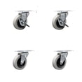 thumbnail image 1 of 3 Inch Thermoplastic Wheel Top Plate Caster Set with 2 Brakes Service Caster, 1 of 2