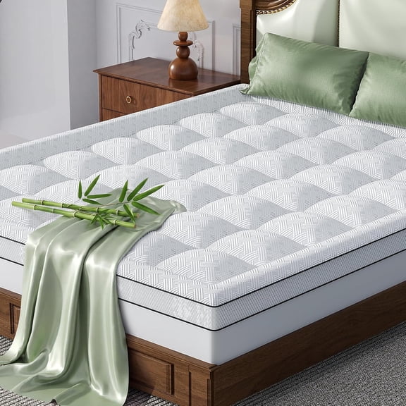 3 Inch Thick Full Mattress Topper Pillow Top Shredded Memory Foam Filling | Cloud-Like Soft Bed Topper, Breathable Side, Shredded Memory Foam Filling,Pressure Relief for Better Sleep, 24" Deep Pocket