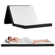 3-inch Twin Size Tri-Fold Memory Foam Mattress Topper with Removable Cover, Portable & Folding for Guest Bed, Camping, Travel and RV Use