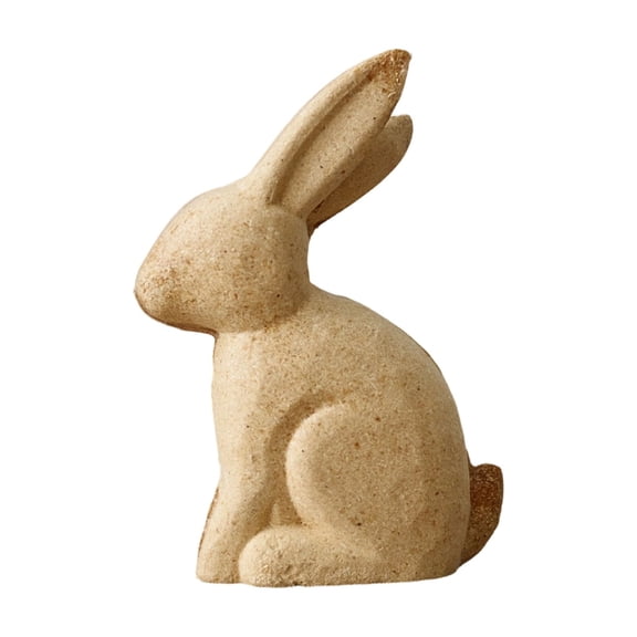 3 Inch Unfinished Small Rabbit Figurine Craft Blank For Diy Projects - With Smooth Surface For Easy Painting Custom Coloring Diy Home Decor - For Craft Enthusiasts Hobbyists