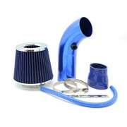 3 Inch Universal Cold Air Intake Kit - Aluminum Induction Flow Hose with Air Filter Blue - High Performance, Easy Installation, Fits Most Vehicles