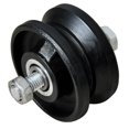 thumbnail image 1 of 3” Inch V-Groove Gate Wheel Cast Iron Black, 1 of 5