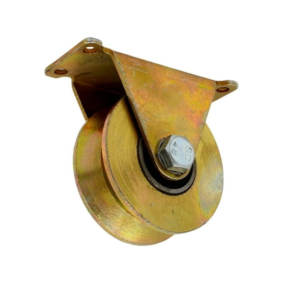 3 Inch V Groove Wheel, Heavy Duty Rigid Caster Wheels V Shaped Steel Sliding Gate Roller for Track Rail Industrial Machines