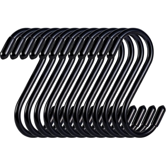 3 Inch Vinyl Coated S Hooks, 24 Pack Heavy Duty S Hooks for Hanging ...