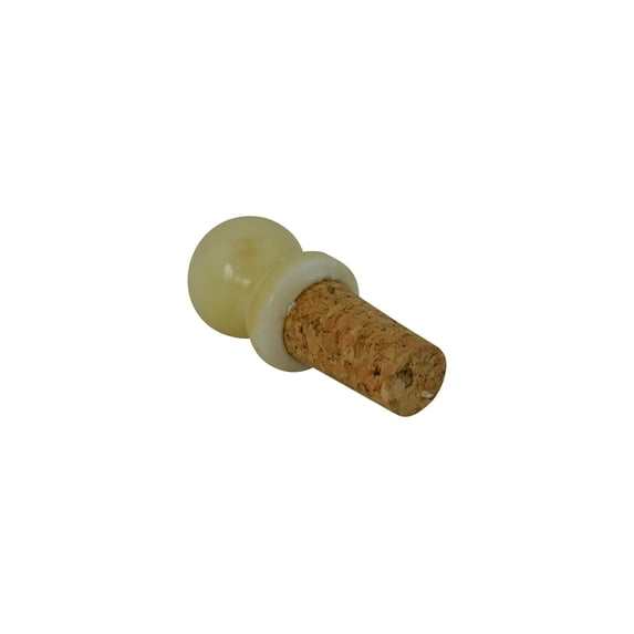 3" Inch White Alabaster Stone Wine Bottle Stoppers (set of 2)