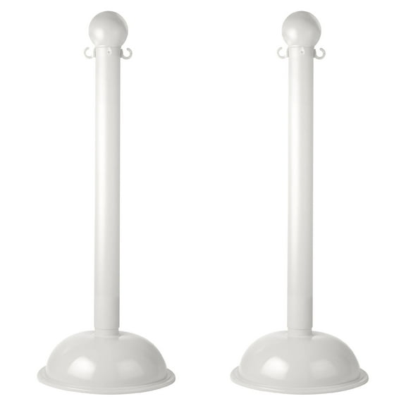 3 Inch White Heavy Duty Stanchion (2 Pk)