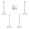 thumbnail image 1 of 3 Inch White Heavy Duty Stanchion & Chain Kit (6 Pk), 1 of 9