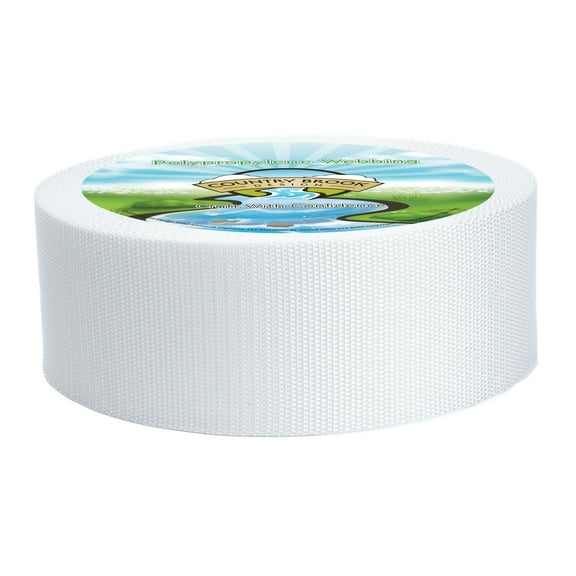 Country Brook Design® 3 Inch White Heavy Polypro Webbing, 10 Yards