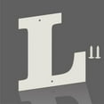 thumbnail image 1 of 3 Inch White Metal Letters, Modern Metal House Address Letters and Numbers for Outside Signs, Outdoor Mailbox Numbers, for Door, Apartment, Office, Home Use(Letter L), 1 of 6
