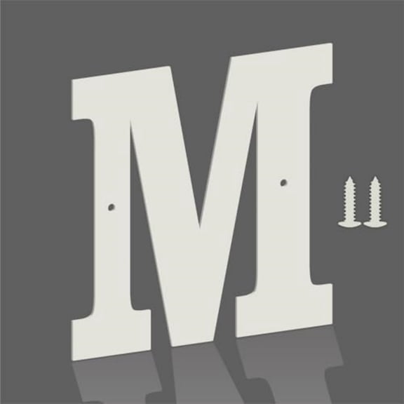 3 Inch White Metal Letters, Modern Metal House Address Letters and Numbers for Outside Signs, Outdoor Mailbox Numbers, for Door, Apartment, Office, Home Use(Letter M)