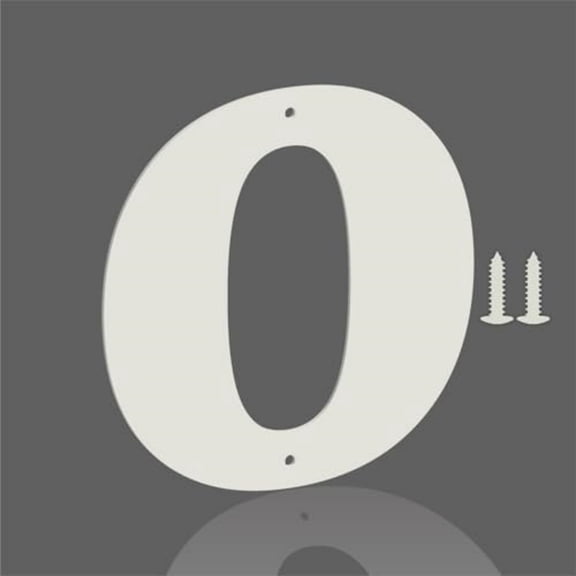 3 Inch White Metal Letters, Modern Metal House Address Letters and Numbers for Outside Signs, Outdoor Mailbox Numbers, for Door, Apartment, Office, Home Use(Letter O)