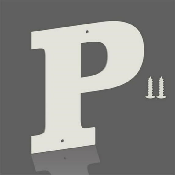 3 Inch White Metal Letters, Modern Metal House Address Letters and Numbers for Outside Signs, Outdoor Mailbox Numbers, for Door, Apartment, Office, Home Use(Letter P)