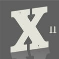 thumbnail image 1 of 3 Inch White Metal Letters, Modern Metal House Address Letters and Numbers for Outside Signs, Outdoor Mailbox Numbers, for Door, Apartment, Office, Home Use(Letter X), 1 of 6