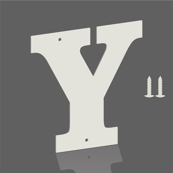 3 Inch White Metal Letters, Modern Metal House Address Letters and Numbers for Outside Signs, Outdoor Mailbox Numbers, for Door, Apartment, Office, Home Use(Letter Y)