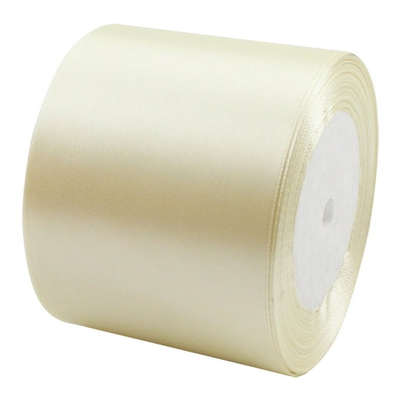 3 Inch Wide 25 Yard Roll Satin Thick Ribbon For Wrapping Wedding Decor Large Bows Making Wedding Chair Sash Flower Bouquets Christmas DIY Crafts High Quality Fabric Ribbon With Durable Sheen For Eleg