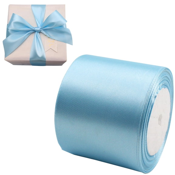 3 Inch Wide Satin Ribbon Roll - 25 Yards Single-Faced Shiny Fabric for Wrapping, Large Bows Making Wedding Chair Sash Bouquet Christmas DIY Crafts