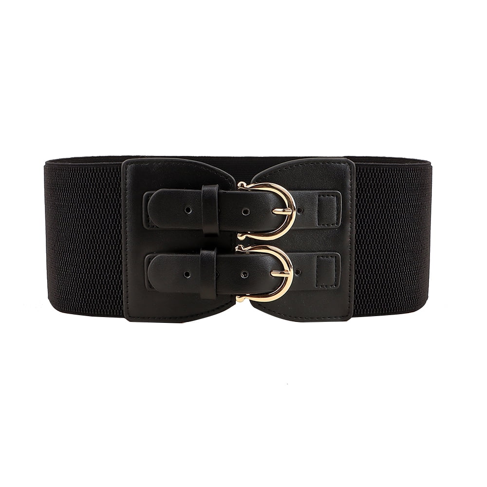 3 Inch Wide Waspie Elastic Vintage Buckle Waist Belt  display picture 2