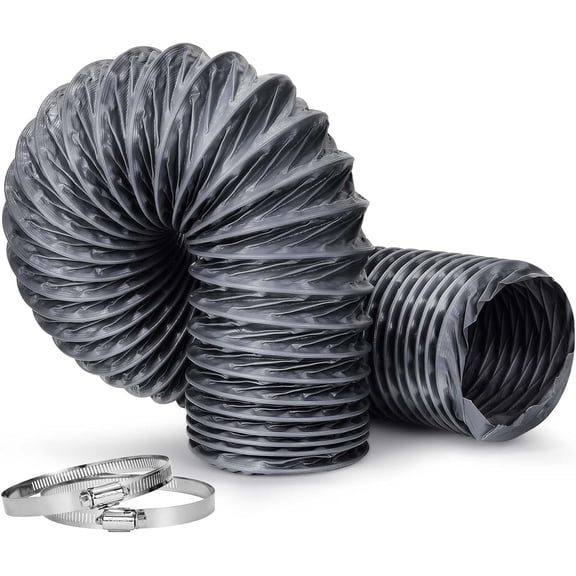 3 Inch X 8FT Diesel Heater Exhaust Pipe, Flexible Nylon Ducting – Wear-Resistant & Tear-Proof Venting Hose, Upgraded Fire-Resistant Hose for HVAC, Greenhouse & Diesel Heater