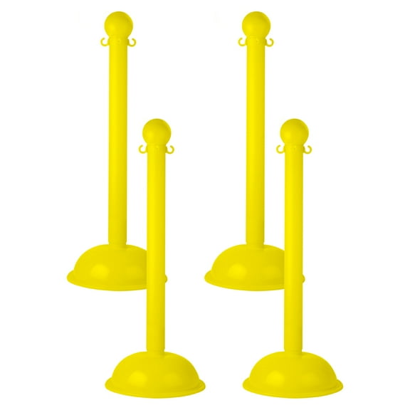 3 Inch Yellow Heavy Duty Stanchion (4 Pk)