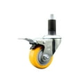 thumbnail image 1 of 3 Inch Yellow Poly Swivel 1-1/4 Inch Expanding Stem Caster Total Lock Brake SCC, 1 of 1