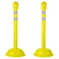 thumbnail image 1 of 3 Inch Yellow Reflective Heavy Duty Stanchion (2 Pk), 1 of 9