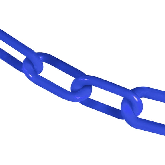 3 Inch x 100 Feet Blue Plastic Safety Chain