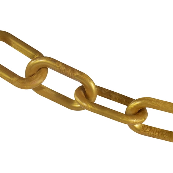 3 Inch x 100 Feet Gold Plastic Safety Chain