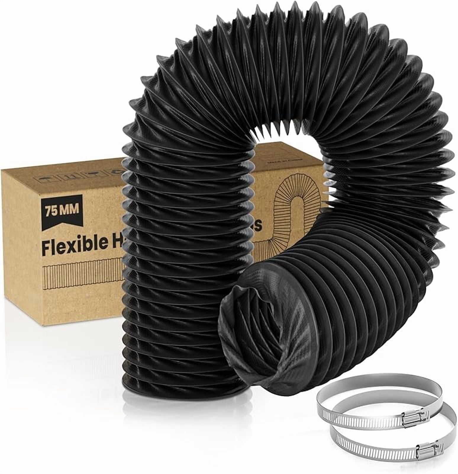3-Inch x 16FT Diesel Heater Duct Hose – Long Flexible Nylon Vent Tube for Air Heater, Exhaust, RV and Workshop – Heat-Resistant Ventilation Hose