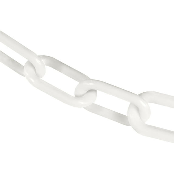 3 Inch x 25 Feet White Plastic Safety Chain