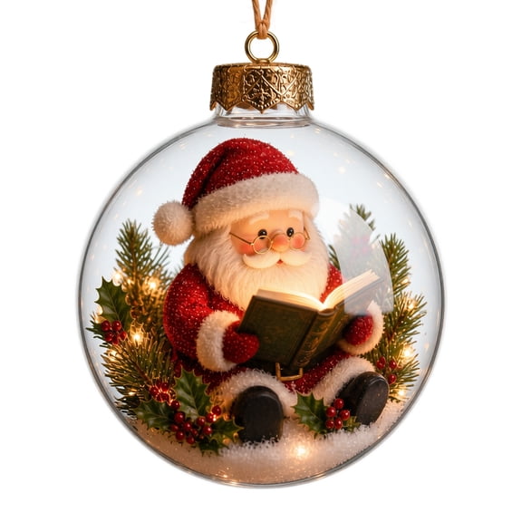 3 Inches, Clear Glass with Gold Cap, for Christmas Tree, Christmas Decoration