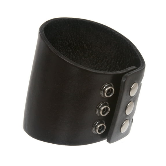 3 Inches Wide Oil Tanned Leather Wristband Cuff Bracelet