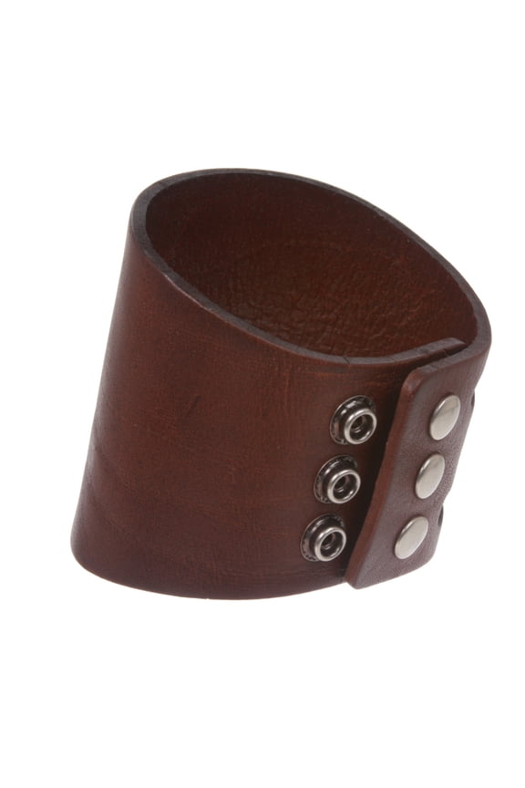 3 Inches Wide Oil Tanned Leather Wristband Cuff Bracelet
