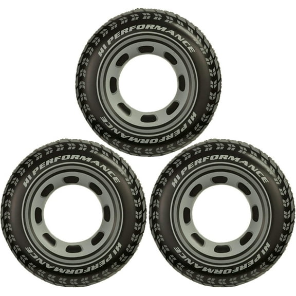 (3) Intex Giant Tire Tube Inflatable Water Swimming Pool Ring Float Raft Lounger