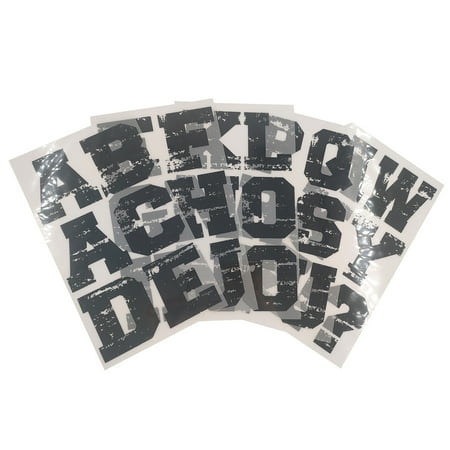 3" Iron-On Distressed Black Letters by Make Market
