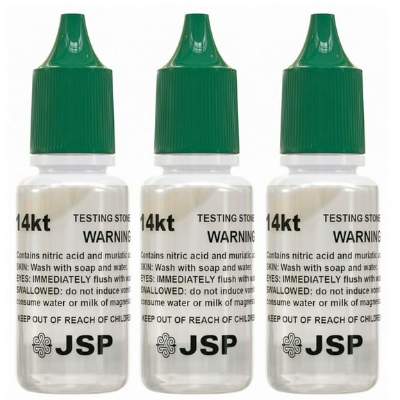 3 JSP 14K GOLD ACID TESTING SOLUTION JEWELRY TEST TESTER PRECIOUS METALS ORO