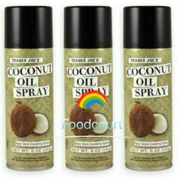 3 Jars Coconut Oil Cooking Spray Non-Stick 5 oz Each Healthy Cooking, Non-GMO, Ideal for Baking & Frying
