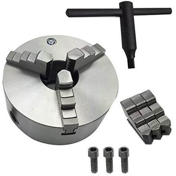 3 Jaw Lathe Chuck Manual Chuck 3" K11-80 Self-centering Lathe Drilling Part 80mm Total 2 Set of Jaws$$Tools & Hardware Other