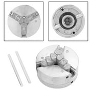 3-Jaw Lathe Chuck, Metal Self-Centering Lathe Chuck, Chuck Clamp Accessory, 3 Wood Lathe Chuck Wood Working Chuck Metal Lathe
