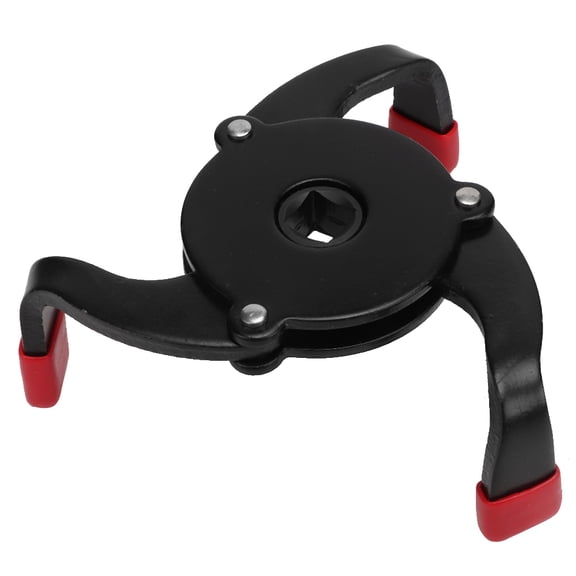 3 Jaw Oil Filter Wrench, Universal Filter Removal Tool With Adjustable Design For Oil Filters From 53Mm To 108Mm, Heat Treated Steel Ensures Extreme Hardness, Non-Slip Rubber