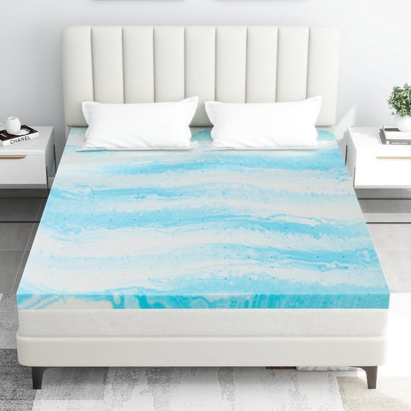 3''KING Memory Foam Mattress Topper, Mattress Topper CertiPUR-US Certified