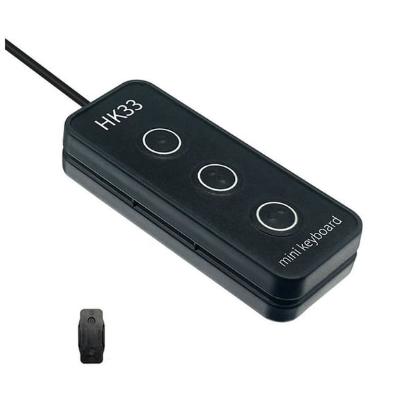 3 Key USB Macro Programming Key Keypad USB Keyboard Support Multiple Platform Portable Custom Mini Keyboard Black