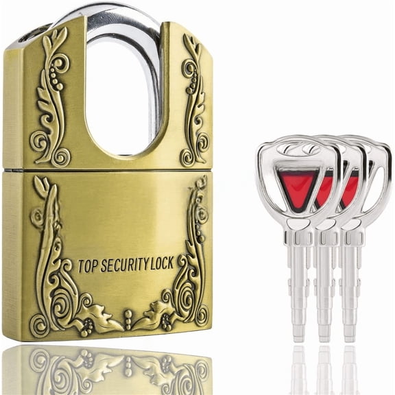 3 Keys 40mm Heavy Duty Warehouse Shrouded Hardened Keyed Padlock Top Security Lock