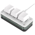 thumbnail image 1 of 3 Keys Macro Programming Mini Keyboard for Photoshop Gaming Hotswap Programming Keypad Copy Paste Macropad White Type B, 1 of 5