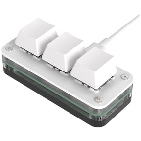 3 Keys Macro Programming Mini Keyboard for Photoshop Gaming Hotswap Programming Keypad Copy Paste Macropad White Type B